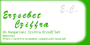 erzsebet cziffra business card